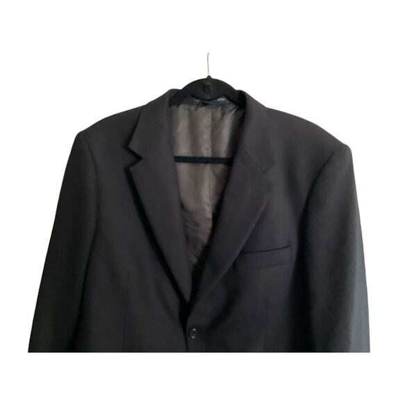 Oak Creek Black Lambs Wool Blazer 40R Two-Button Jacket Made in South Africa - Picture 13 of 14